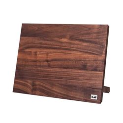 KAI Magnetiskt knivblock för uppställning av valnöt – premiumträ – plats för 6–8 knivar – mått 34 x 14 x 26,5 cm – magnethållare knivstativ