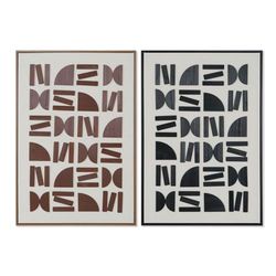 Home ESPRIT Cuadro Marrón Negro Beige Abstracto Moderno 63 x 3,8 x 93 cm (2 Unidades)