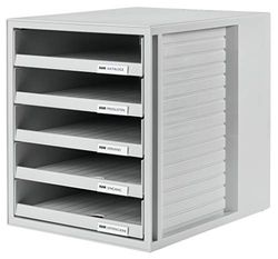 HAN 1401-11 Module de rangement 5 tiroirs ouverts pour C4, PS 275 x 320 x 330 mm (Gris clair) (Import Allemagne)