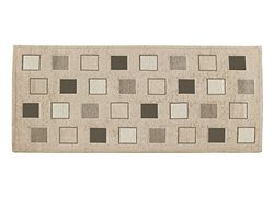 BIANCHERIAWEB Tappeto 55x115 cm Passatoia Runner Cucina Antiscivolo Lavabile Disegno Square Suardi, Rosso