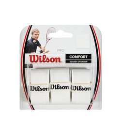 Wilson Pro Overgrip Punhos de Squash e substituição, 3 unidades, unissexo, branco, NS