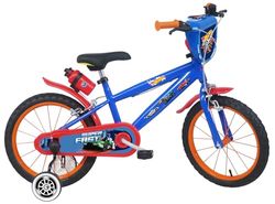 Hot Wheels, Kinderfiets blauw-oranje, 16 inch
