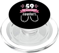 59 Da Qui Si Va In Discesa Maglietta Compleanno Divertente PopSockets PopGrip per MagSafe