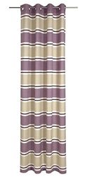 Deko Trends Lavera 6236786 47 – Tenda con Occhielli, Tessuto, 245,0 x 140,0 x 245,0 cm, Colore: Bianco/Viola/Beige