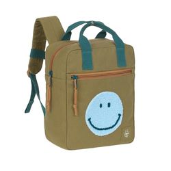 LÄSSIG Mochila de guardería con correa para el pecho, bolsa para niños, impermeable, mochila pequeña, verde, talla única, moderno