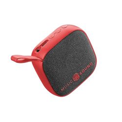 Music Sound - MINI - Speaker Bluetooth - Potenza 3 WATT - Play Time 4 ore - Compatto e portatile - Finiture in tessuto morbido e colorato - Rosso