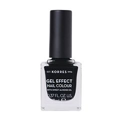 KORRES Natural Gel Effect Nail Colour, Black 11 ml, Vegan
