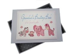 White Cotton Cards Grandad's Boasting Book Photo Album (Tiny, Pink)