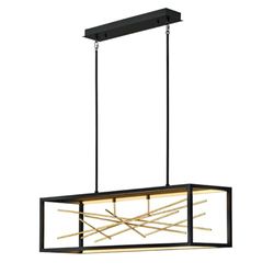 ELSTEAD Hinkley Styx Lampada da soffitto a sospensione LED integrata Nero e oro, 3000 K