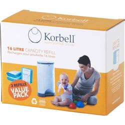 Korbell M250DR3 3x navulverpakking luieremmer, 16L
