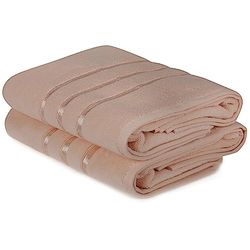 WELL HOME MOBILIARIO & DECORACIÓN Bath Towel Set (2 Piece) Salmon