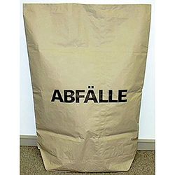 Lot de 25 sacs poubelle 120 l en papier marron soude 75 x 95 cm