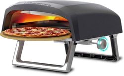 MasterPro NAPOLI Forno Girevole per Pizza a Gas Portatile - Veloce Cottura Uniforme - Potenza Fino a 500°C - Pizze Pronte a 60 sec - Borsa per il trasporto e Vassoio in Pietra Incluse