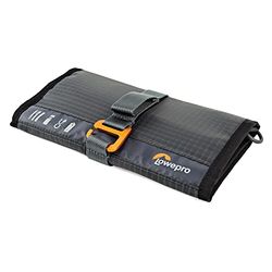 Lowepro GearUp Wrap, Travel Essentials Case, Travel Case voor snoeren, kabels, USB-opladers en batterijen, SD-hoes, smartphone-accessoirehoes, gemaakt van gerecyclede stof, grijs