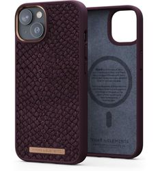 NJORD COQUE MAGSAFE CUIR DE SAUMON IPHONE 14 PLUS VIOLET