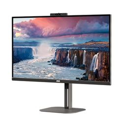 AOC Q27V5CW - 27 Inch QHD monitor, IPS, 75Hz, USB-C Docking, 65W power output, Windows Hello WebCam, LowBlue Light, Speakers (2560 x 1440 @ 75Hz, 300 cd/m², HDMI 1.4, USB-C 65W PD)