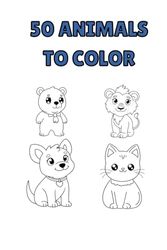 50 Animals to Color