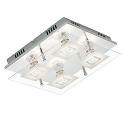 BRILONER Leuchten–LED Plafoniera, Luce da Soffitto, 4 x LED GU10 3 Watt, 250 Lumen, Cromata