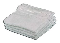 Gözze - Lot de 4 Essuie-Mains, Berlin, 100% Coton, 30 x 30 cm - Blanc