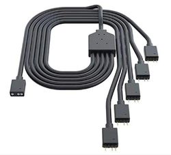 Cooler Master Câble répartiteur 1 à 5 RGB adressable Universel 3 Broches ARGB Sync sur Bandes LED et Ventilateurs pour boîtiers d'ordinateur, refroidisseurs CPU et radiateurs Ventilateurs