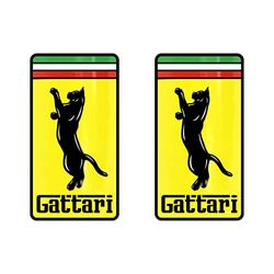 Adesivi Gattari 2 pezzi per auto/moto/cancelleria/vetri/notebook, a tema gatto