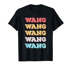 Lindo regalo personalizado Wang Nombre personalizado Camiseta