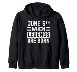 5 de junio, cumpleaños, 5 de junio, regalo de cumpleaños Sudadera con Capucha