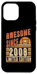 Coque pour iPhone 15 Plus Awesome Since 2008 Édition limitée Anniversaire 2008 Vintage