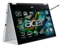 Acer Spin 1 SP114-31N - Bärbar dator 14" Full HD LED (Intel Celeron N5100, 4GB RAM, 128GB SSD, Intel UHD Graphics, Windows 11 S) Färg Silver - QWERTY Tangentbord Spanska