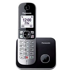 Panasonic KX-TG6851GB Dual-Micro/Nano, draadloze telefoon (tot 1.000 telefoonnummers vergrendelen, overzichtelijke lettergrootte, luide telefoon, volledig duplex handsfree) zwart-zilver