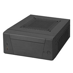 SilverStone Technology SST-ML10B Milo Mini-ITX - Custodia compatta HTPC Desktop Chassis modulare, con piastra di montaggio VESA, colore: Nero