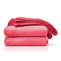 Amago - Knuffeldeken, Kasjmier Gevoel, 220 x 240 cm - Rood
