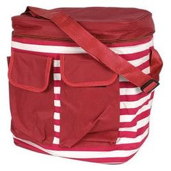 Aquapro 24347 Borsa Frigo Rettangolare con Tasche Righe, Azzuro