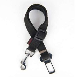 Paar PATA-SL1717-BK-M Simple Dog Seatbelt Lead Zwart M Auto hondenriem