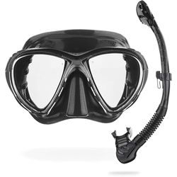 Cressi Big Eyes Evolution & Alpha Ultra Dry-Snorkelset met snorkel en duikbril, waterdicht duikmasker, anti-condens, anti-lek van gehard glas, premium Dry-snorkel voor volwassenen
