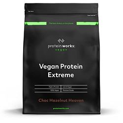 Protein Works - Vegan Protein Extreme , Added Vitamin Blend , Vegan Protein Powder , Plant Based Protein Shake , 28 Servings , Choc Hazelnut Heaven , 1kg