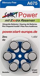 START - 60 batterijen voor gehoorapparaten - type A675-1,45V - 550mAh - PR44, 82041