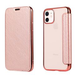 Telefoonhoes voor iPhone 12 hoes, iPhone 12 hoes, lederen portemonnee, klaphoes, beschermhoes, cover, compatibel met iPhone 12 (roze)