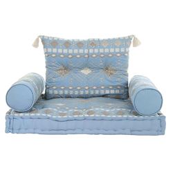 SILLON zestaw 4 ALGODON 90 x 50 x 55 DESGASTADO AZUL