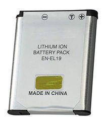 Amsahr Grade A de células de bateria (1000 mAh, 3,7 V) para Nikon EN-EL19 cinzento