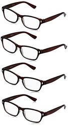 The Reading Glasses Company Marrone Lettori Valore 4 Pacco Uomo Donna Rrrr77-2 +3,50 - 88 Gr