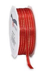 Präsent 6730550-609 Nastro di Raso, Poliestere, Crema-Oro, 5mm-50m