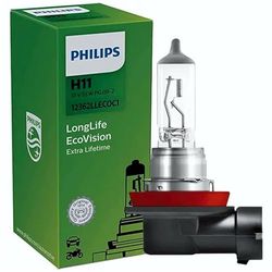 Philips 12362LLECOC1 LongLife EcoVision Lâmpada H11 para faróis dianteiros