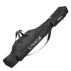 Lixada Borse di Pesca Pesca Borsa Portatile Pieghevole Rod Reel Bag (Nero, 130cm)