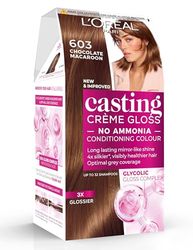 L'Oréal Paris Casting Crème Gloss, Semi-Permanent Hair Dye, Radiant & Natural Colour, Shade: Chocolate Macaroon 603