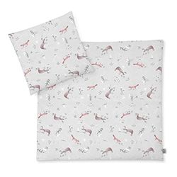 Julius Zöllner Pościel dla niemowląt, 100% bawełna, standard 100, certyfikat Öko-Tex, wyprodukowano w Niemczech, rozmiar 80 x 80 + 35 x 40 cm, Woodlife