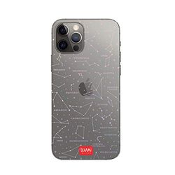 Legami - Genomskinligt fodral för IPhone 12 Pro Max, 8,2 x 16,5 cm, Stars-tema, tunn och transparent, för skydd och stil, ger åtkomst till sidoknappar och laddningsport