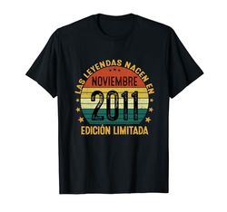 Las Leyendas Nacen Noviembre 2011 13 Años Cumpleaños Hombre Camiseta