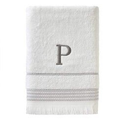 SKL Home Serviette de Bain, P, Coton, Blanc, 28 x 54 cm