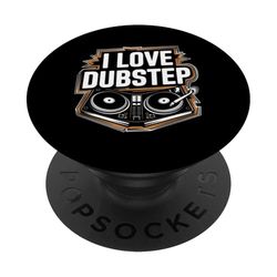 I Love Dubstep DJ Giradischi Music Beat PopSockets PopGrip Adesivo